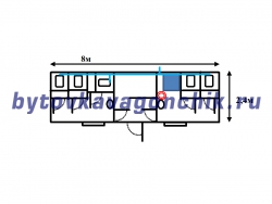 Сантехнический вагончик 8м - туалет